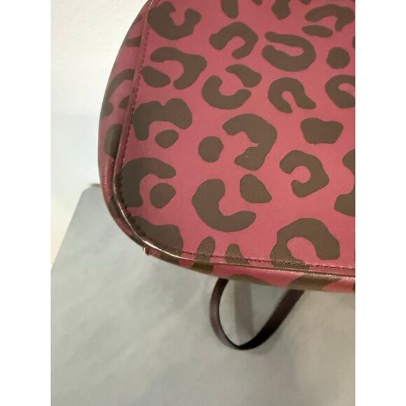 Kate Spade New York Leopard Print Margareta tote Bag burgundy shore Street - Picture 5 of 14